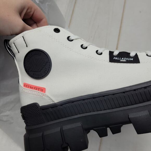 Palladium Revolt HI TX canvas platform sneaker boots white black gorpcore - Picture 5 of 7